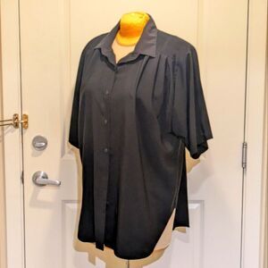 3/$30 Vintage 2X A Personal Touch Beautifully Draped Shoulder Pad Blouse